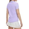 imageTBMPOY Womens Golf Polo Shirts Short Sleeve VNeck Tennis Shirts Quick Dry UPF 50 Sun Protection Collared ShirtLight Purple