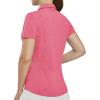 imageTBMPOY Womens Golf Polo Shirts Short Sleeve VNeck Tennis Shirts Quick Dry UPF 50 Sun Protection Collared ShirtRose