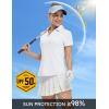 imageTBMPOY Womens Golf Polo Shirts Short Sleeve VNeck Tennis Shirts Quick Dry UPF 50 Sun Protection Collared ShirtWhite
