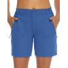 imageTBMPOY Womens 6quot Hiking Cargo Shorts Quick Dry with Pockets Work Golf Short Lightweight Outdoor Active Summer for Women6deep Lake Blue