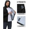 imageTBMPOY Mens Down Puffer Jackets Packable Lightweight Winter Coat Hooded Warm Insulated Puffy JacketBlack