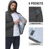 imageTBMPOY Mens Down Puffer Jackets Packable Lightweight Winter Coat Hooded Warm Insulated Puffy JacketDark Grey
