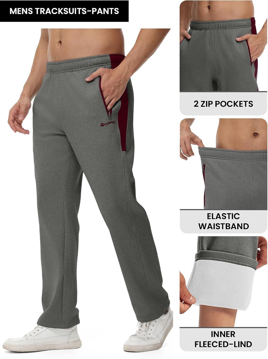 imageTBMPOY Mens Fleece Lined Tracksuits Sweatsuits 2 Piece Sets Winter Jogging Track Sweat Suits Thermal Casual OutfitsDark GreyWine Red
