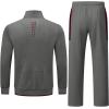 imageTBMPOY Mens Fleece Lined Tracksuits Sweatsuits 2 Piece Sets Winter Jogging Track Sweat Suits Thermal Casual OutfitsDark GreyWine Red