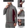 imageTBMPOY Mens Fleece Lined Tracksuits Sweatsuits 2 Piece Sets Winter Jogging Track Sweat Suits Thermal Casual OutfitsDark GreyWine Red