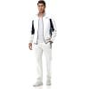 imageTBMPOY Mens Fleece Lined Tracksuits Sweatsuits 2 Piece Sets Winter Jogging Track Sweat Suits Thermal Casual OutfitsWhiteDark Blue